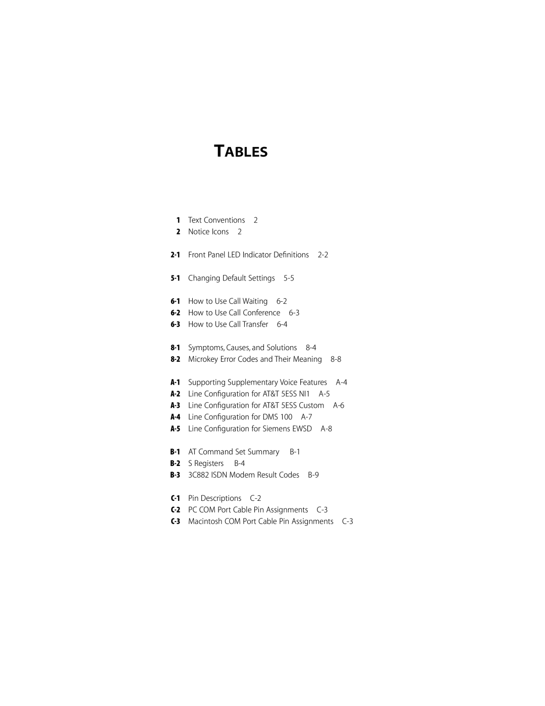 3Com ISDN Modem manual Tables, Text Conventions 