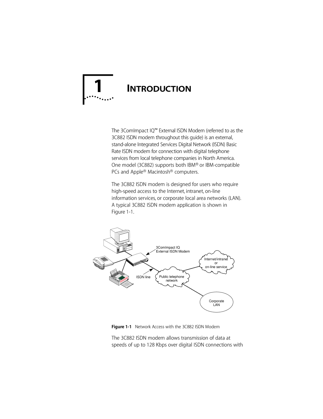 3Com ISDN Modem manual Introduction 