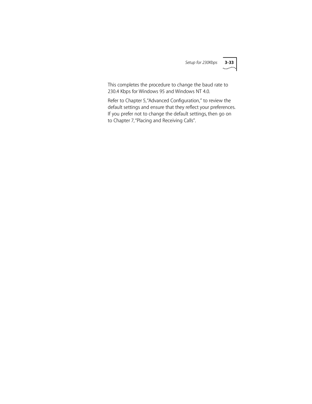 3Com ISDN Modem manual Setup for 230Kbps 