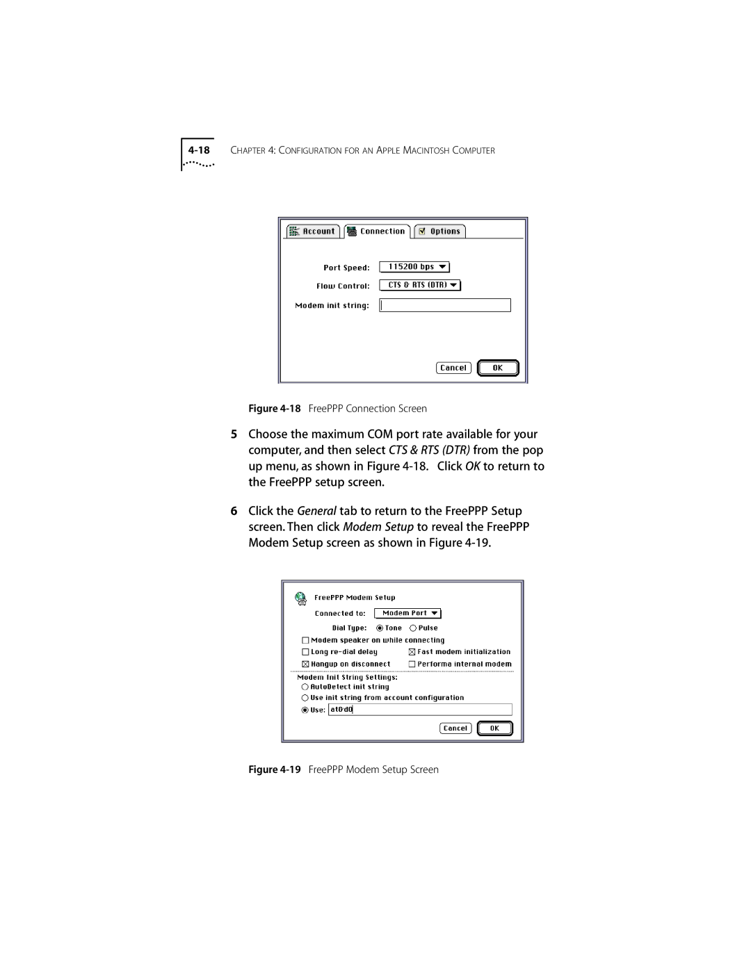 3Com ISDN Modem manual FreePPP Connection Screen 