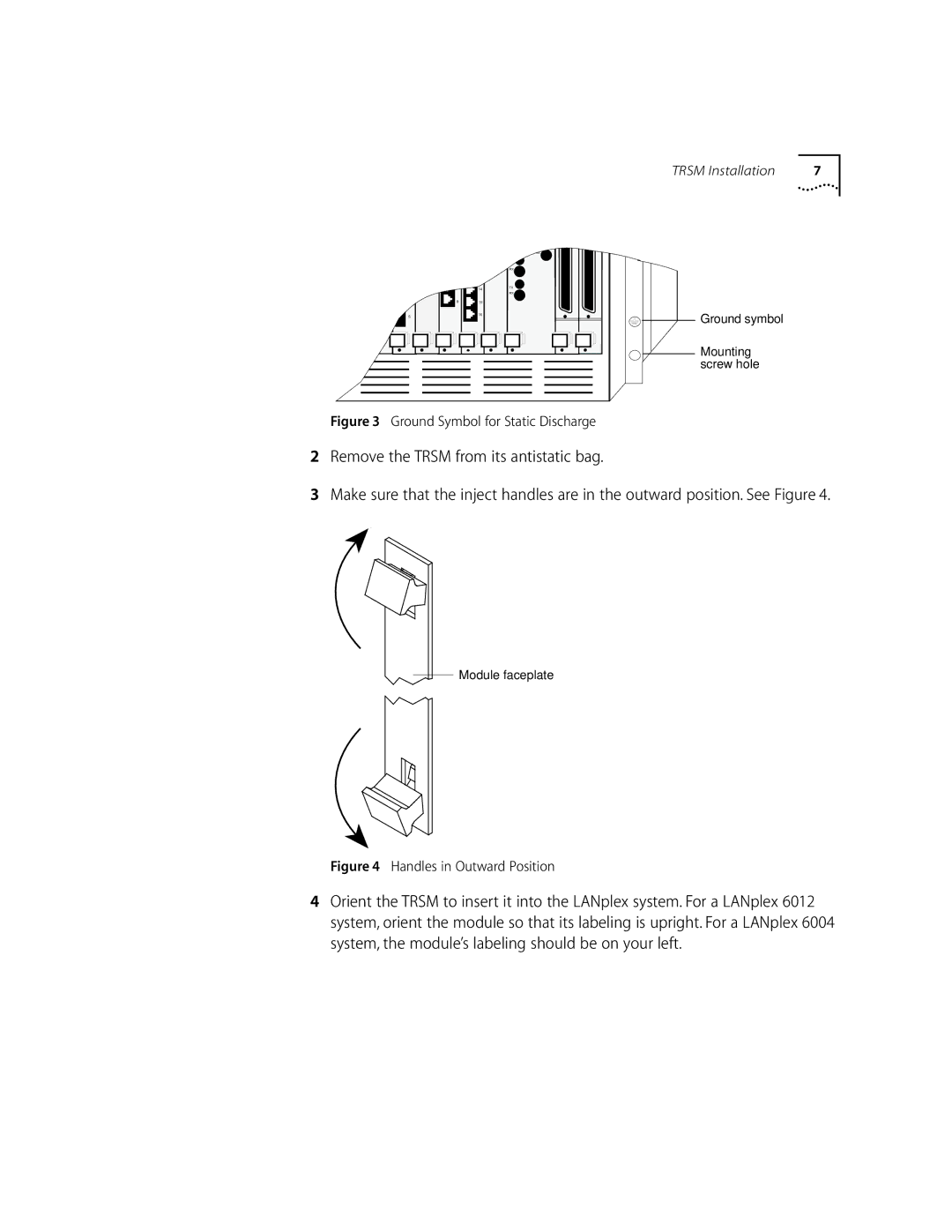 3Com LANplex 6000 manual Ground Symbol for Static Discharge 