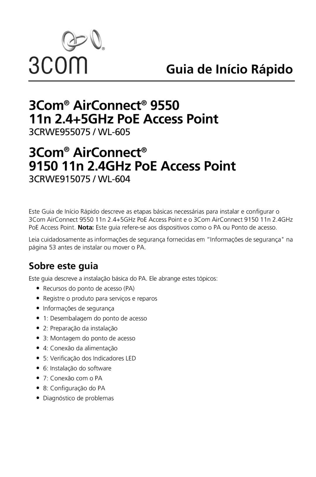 3Com Model WL-604, Model WL-605 manual Sobre este guia 