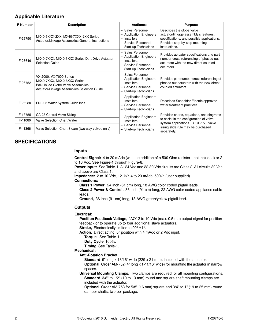 3Com MS40-717X warranty Applicable Literature, Specifications, Inputs, Outputs 