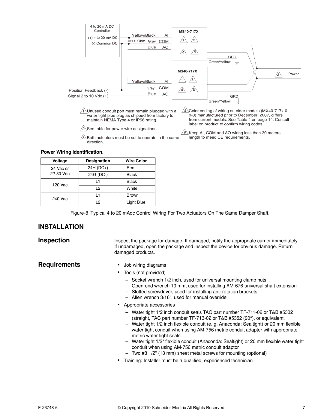 3Com MS40-717X warranty Installation, Inspection, Requirements 