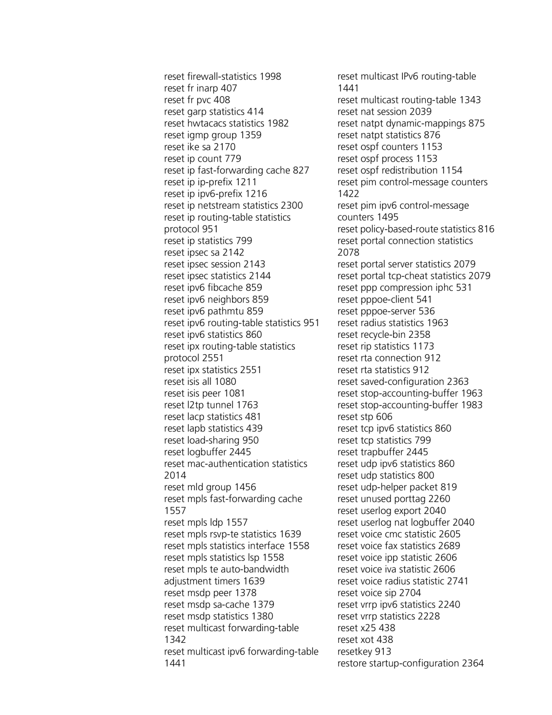 3Com MSR 30, MSR 50 manual Reset pim ipv6 control-message counters 