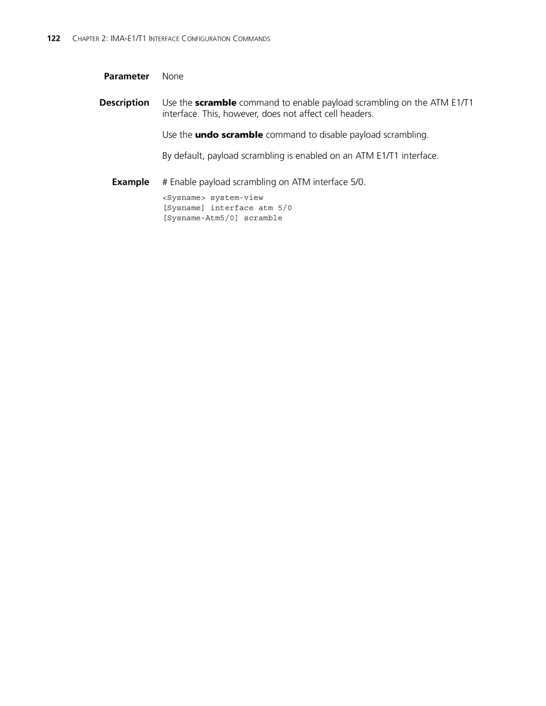 3Com MSR 30, MSR 50 manual Parameter None 