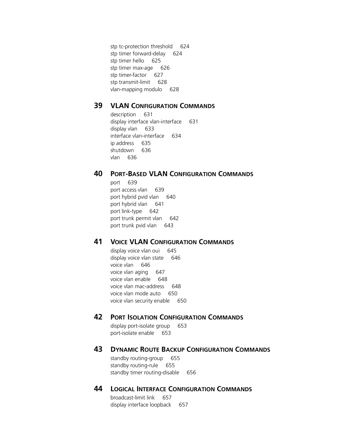 3Com MSR 50, MSR 30 manual PORT-BASEDVLAN Configuration Commands, Voice Vlan Configuration Commands 