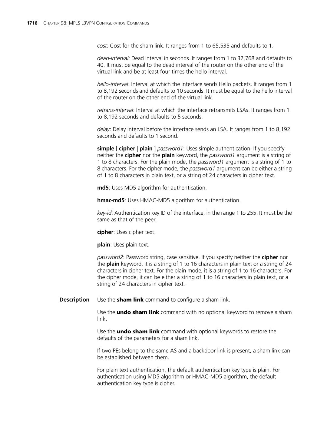 3Com MSR 30, MSR 50 manual Mpls L3VPN Configuration Commands 