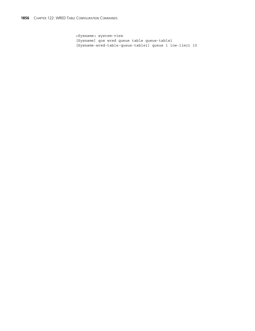 3Com MSR 30, MSR 50 manual Wred Table Configuration Commands 