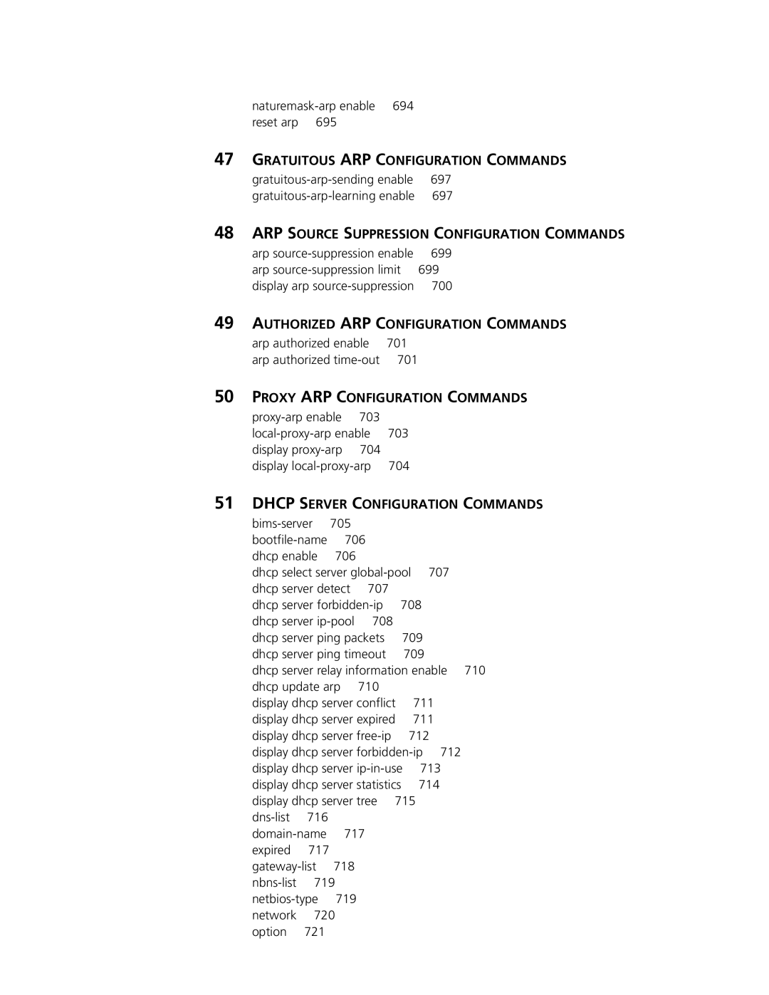 3Com MSR 50, MSR 30 manual Gratuitous ARP Configuration Commands, ARP Source Suppression Configuration Commands 