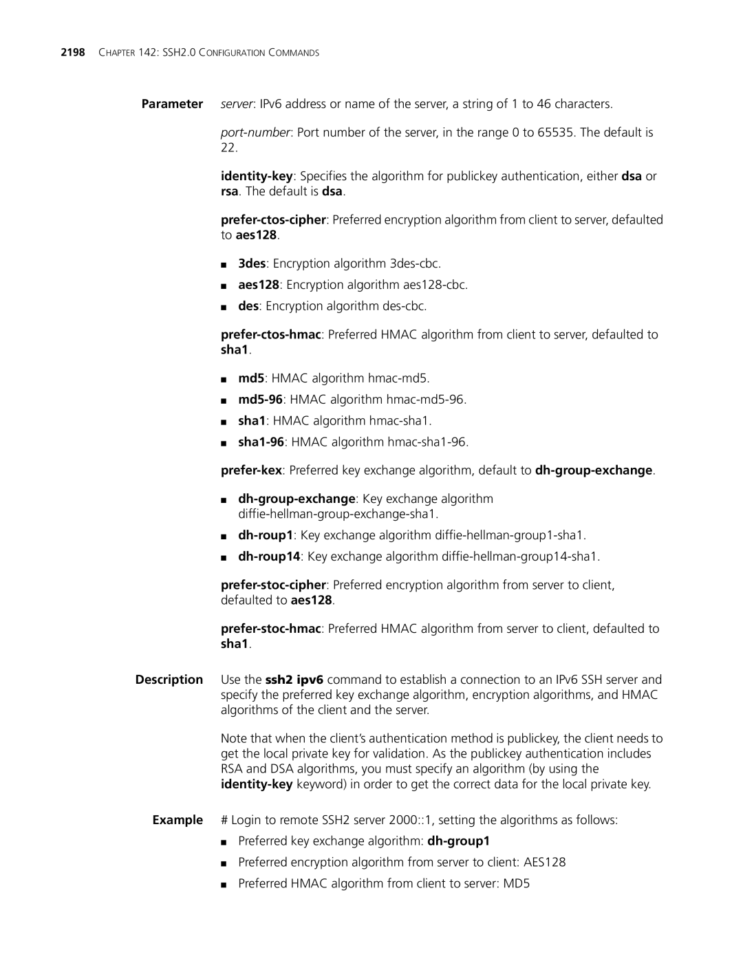 3Com MSR 30, MSR 50 manual SSH2.0 Configuration Commands 