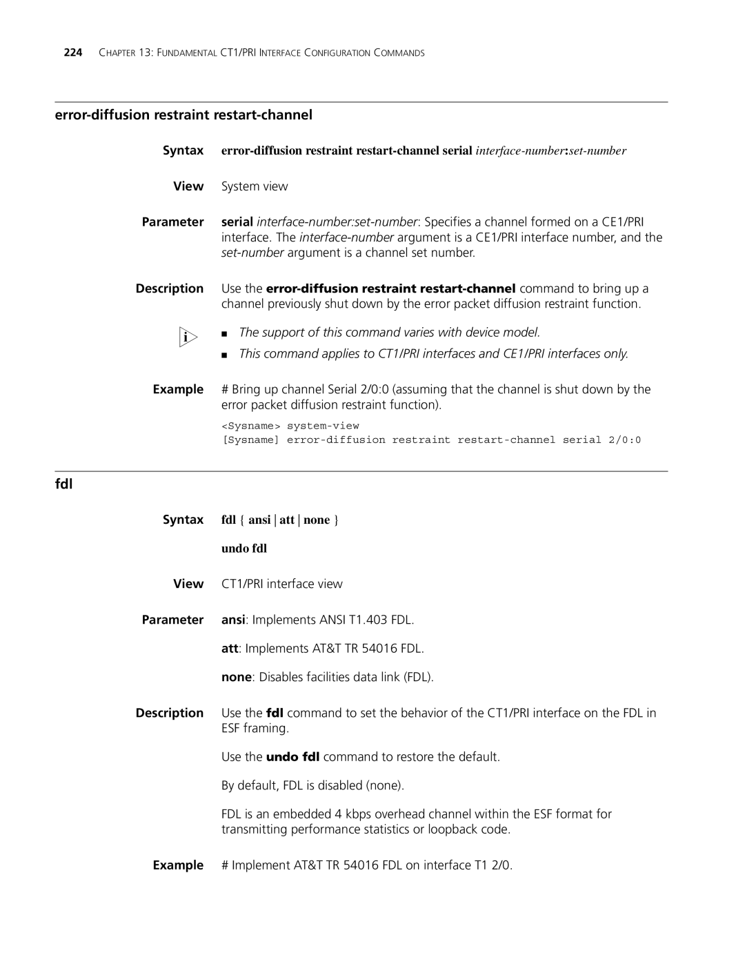 3Com MSR 30, MSR 50 Fdl, Set-number argument is a channel set number, Support of this command varies with device model 