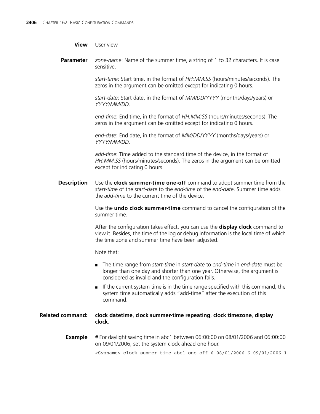 3Com MSR 30, MSR 50 manual Basic Configuration Commands 