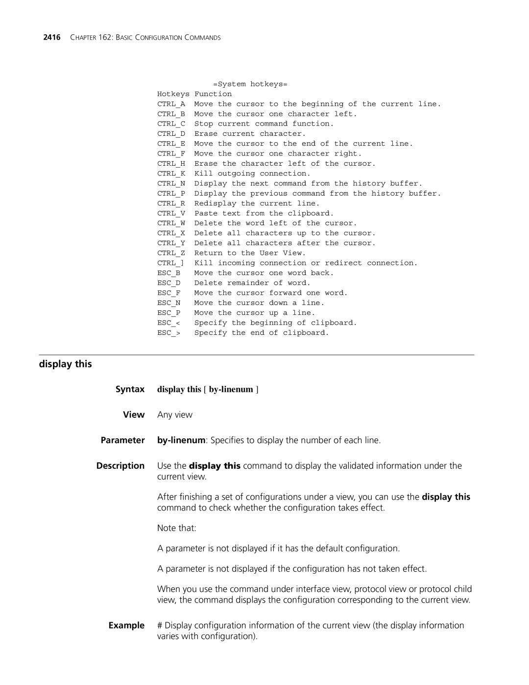 3Com MSR 30, MSR 50 manual Display this, Syntax display this by-linenum 