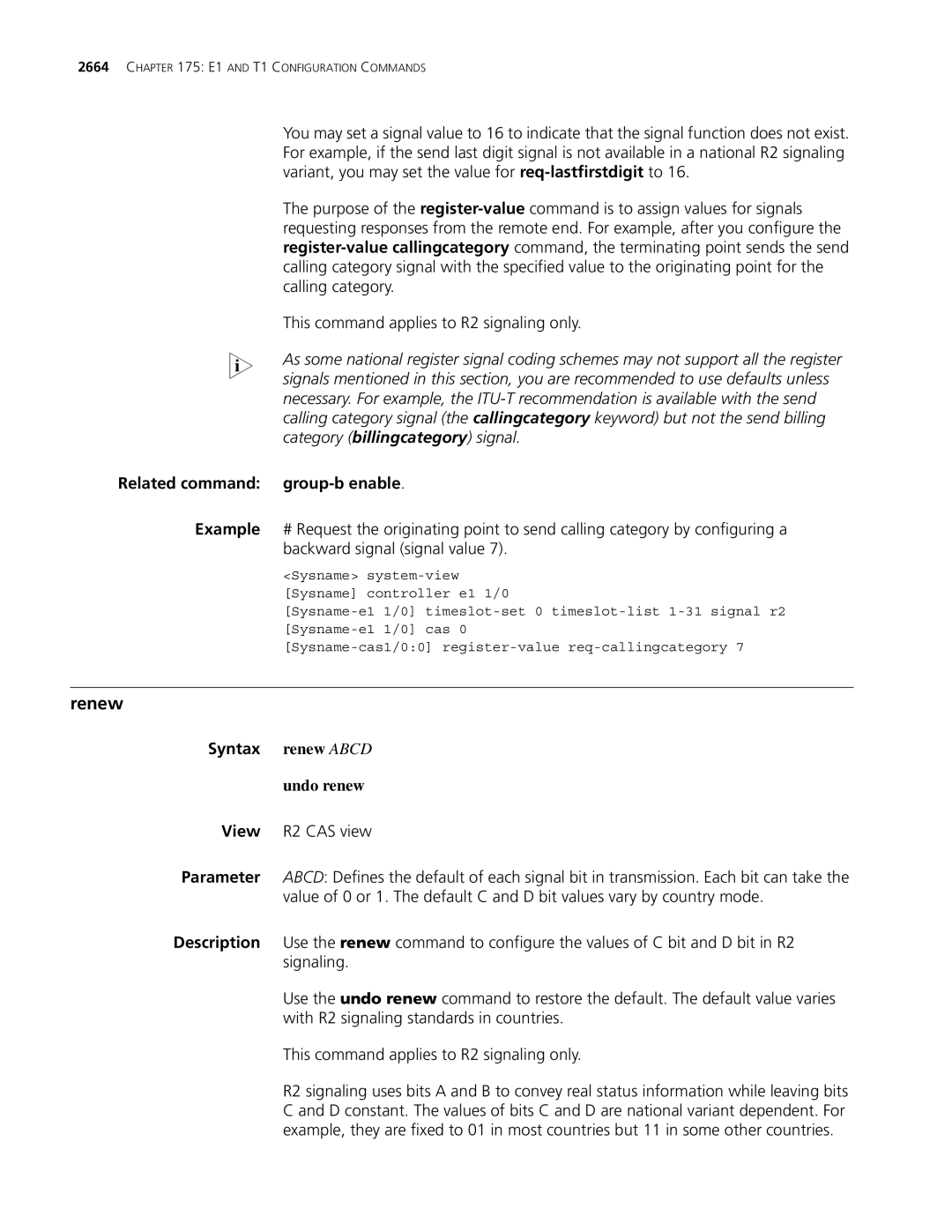 3Com MSR 30, MSR 50 manual Renew, Related command group-b enable, Syntax renew Abcd, Undo renew 