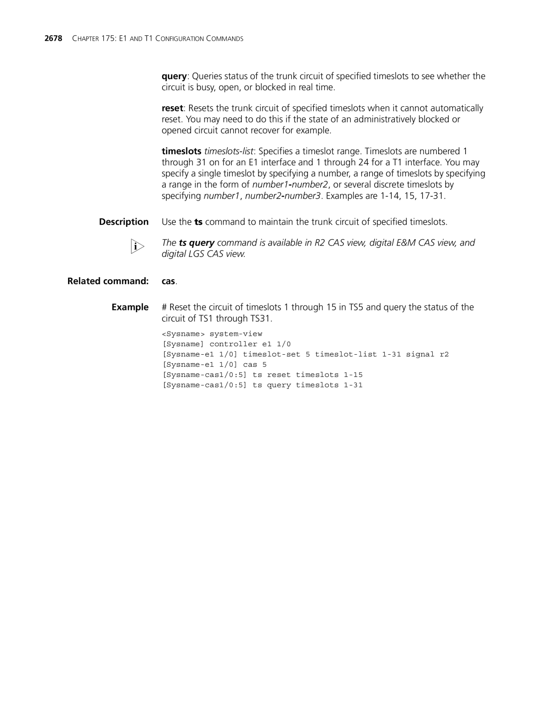 3Com MSR 30, MSR 50 manual Related command cas 