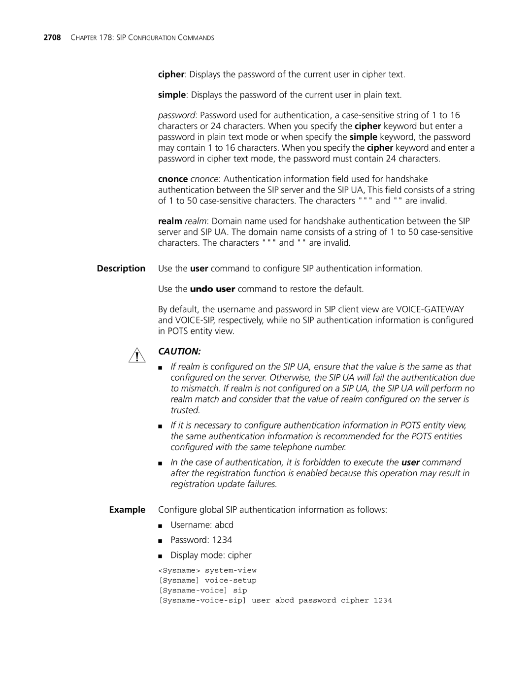 3Com MSR 30, MSR 50 manual SIP Configuration Commands 