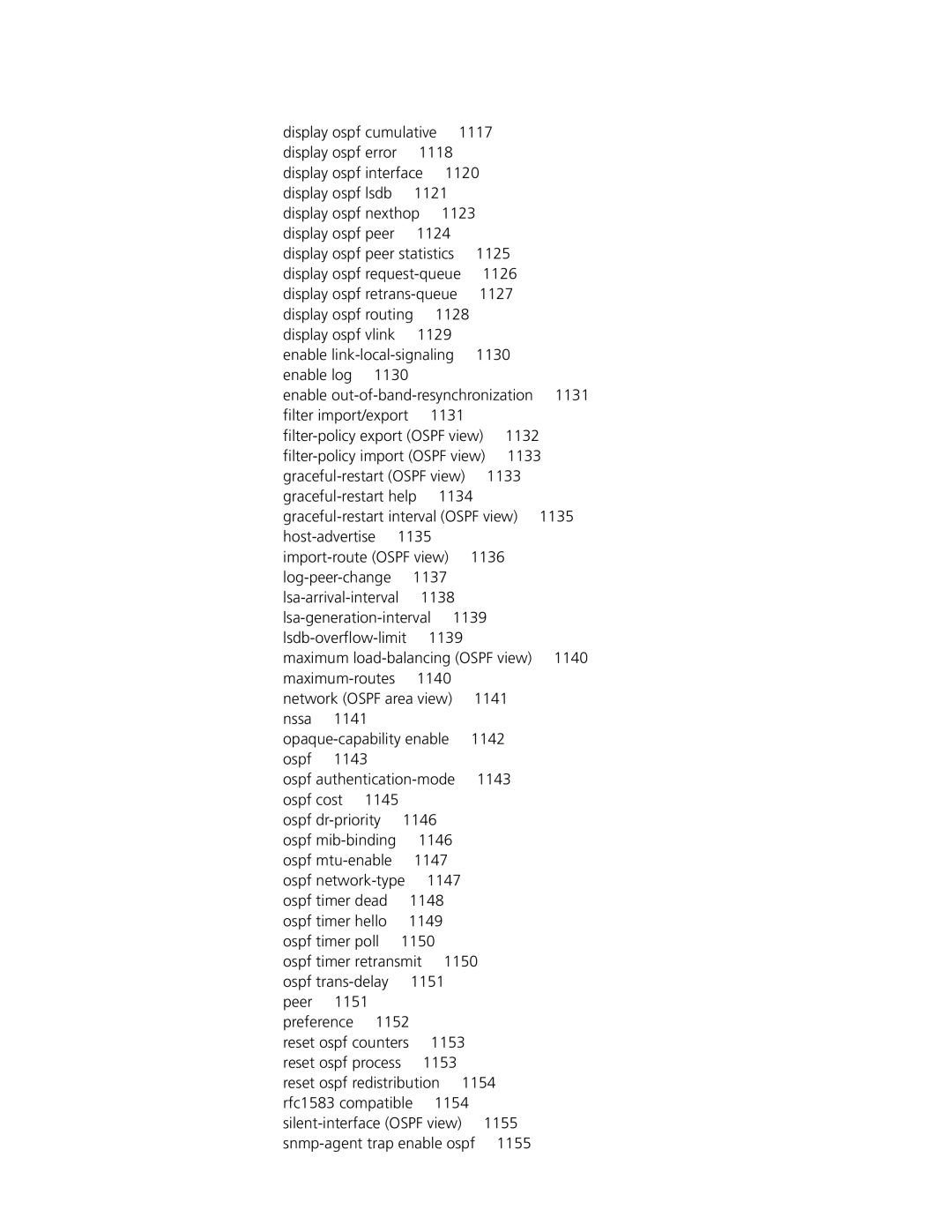 3Com MSR 30, MSR 50 manual 1117, 1128, 1140, Snmp-agent trap enable ospf 