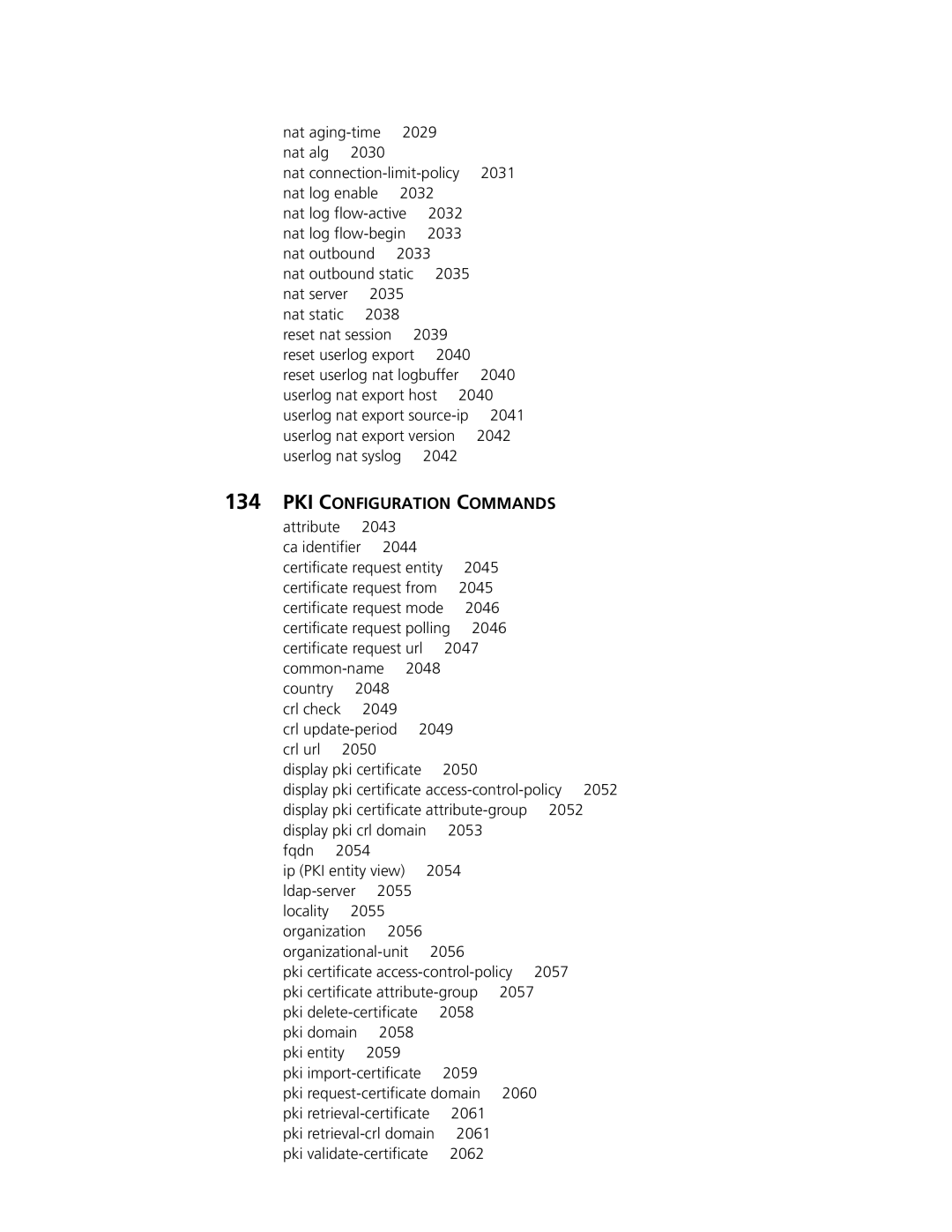 3Com MSR 30, MSR 50 manual PKI Configuration Commands 