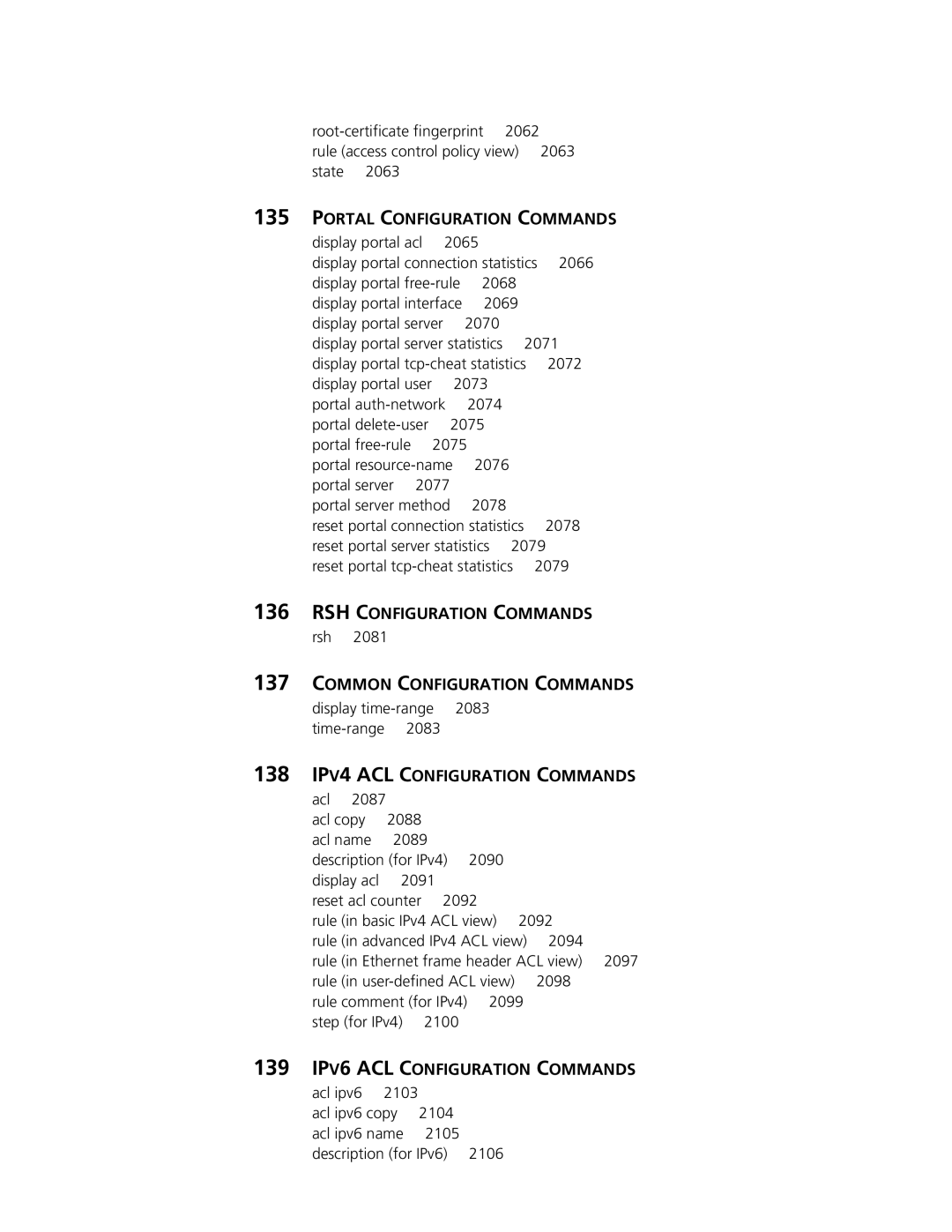 3Com MSR 50, MSR 30 manual Portal Configuration Commands, RSH Configuration Commands rsh, Common Configuration Commands 