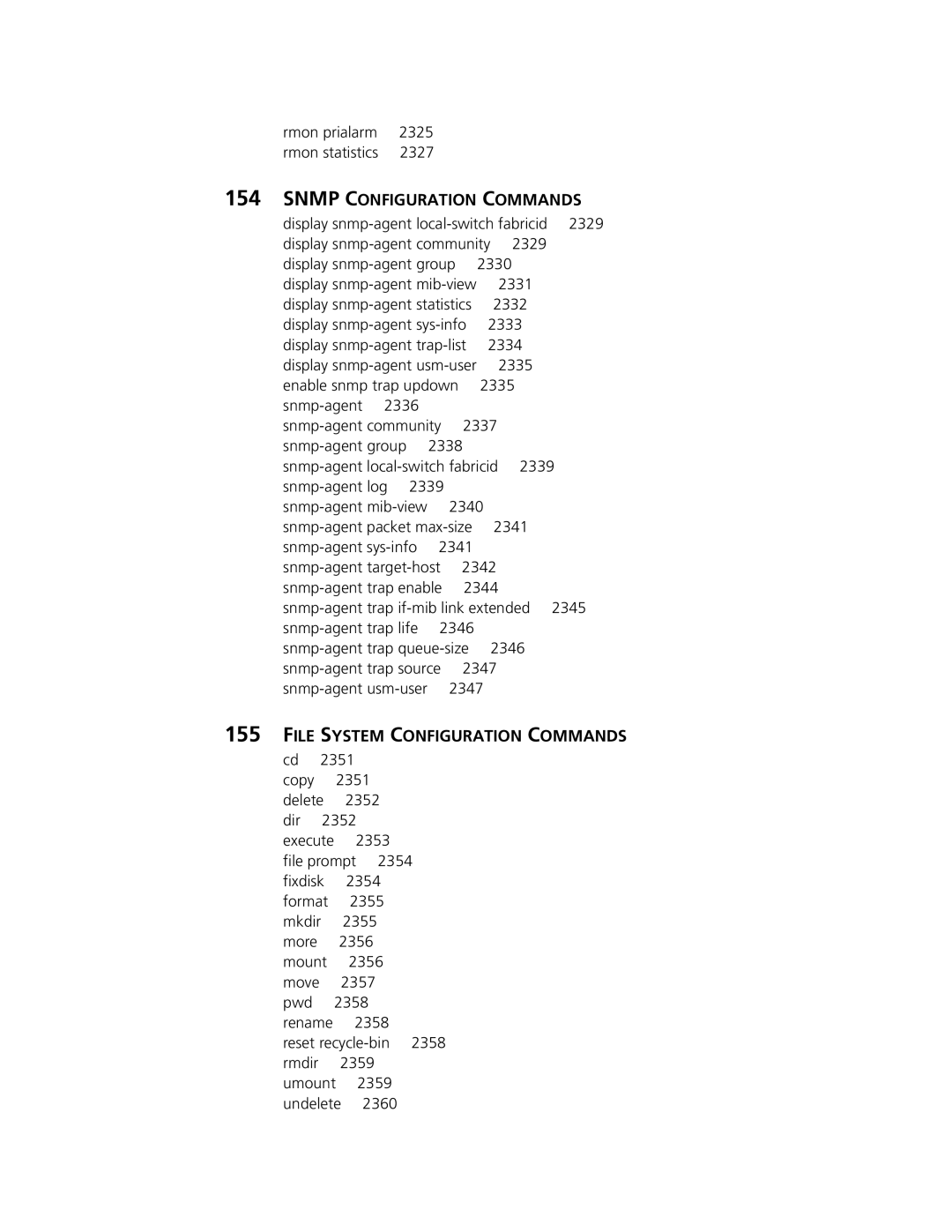 3Com MSR 30, MSR 50 manual Snmp Configuration Commands, File System Configuration Commands cd 