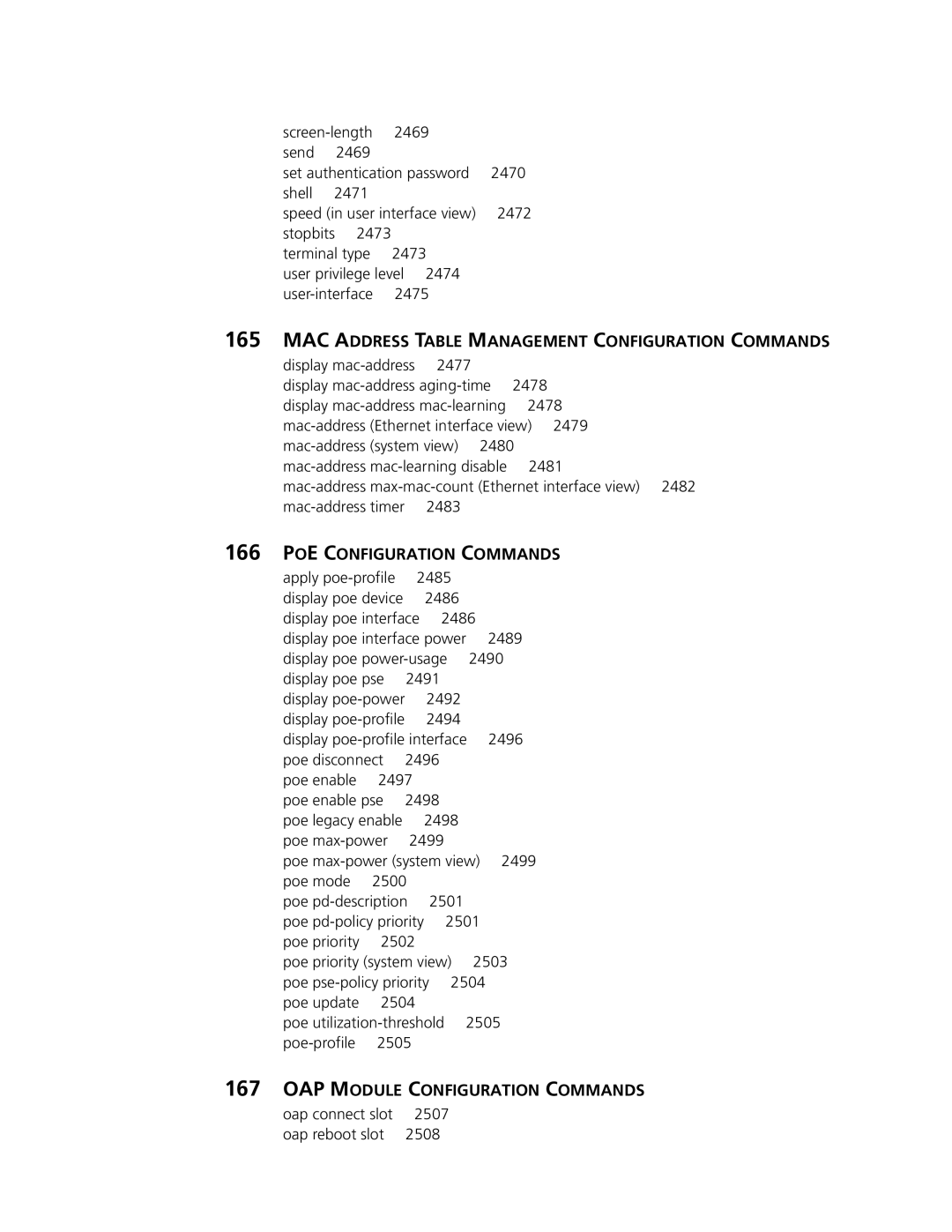 3Com MSR 30, MSR 50 manual MAC Address Table Management Configuration Commands, POE Configuration Commands 