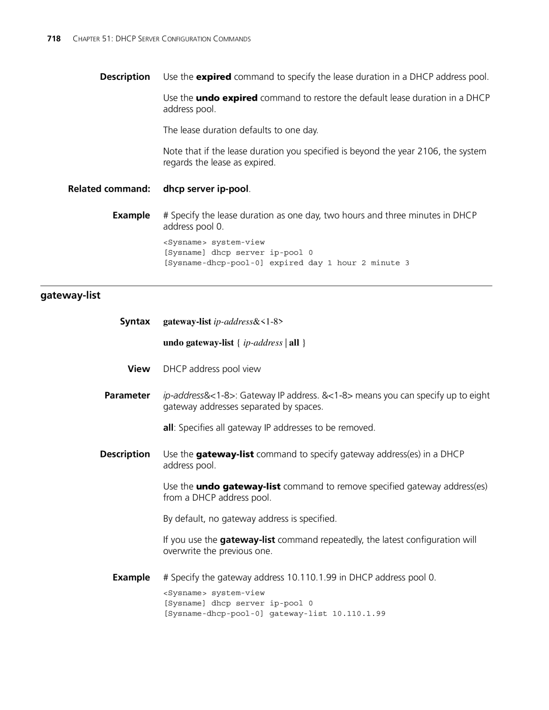 3Com MSR 30, MSR 50 manual Gateway-list 