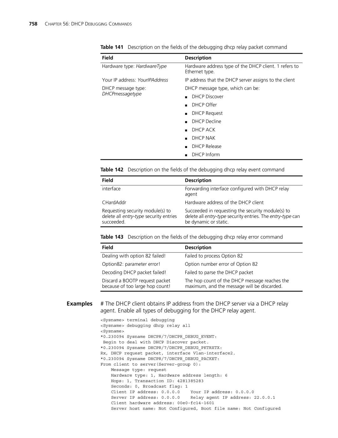 3Com MSR 30, MSR 50 manual Sysname Terminal debugging 