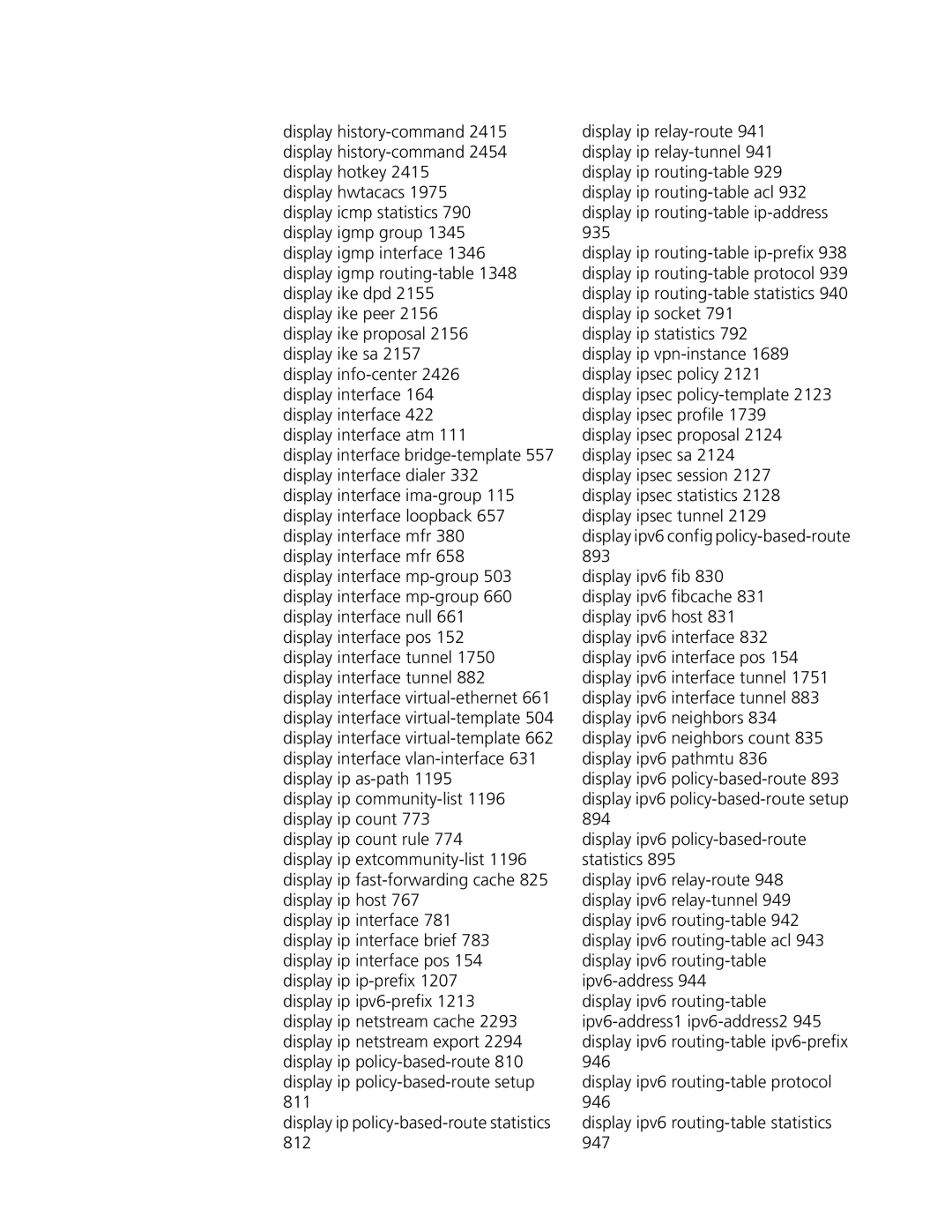 3Com MSR 30, MSR 50 manual Display ipv6 policy-based-route statistics 