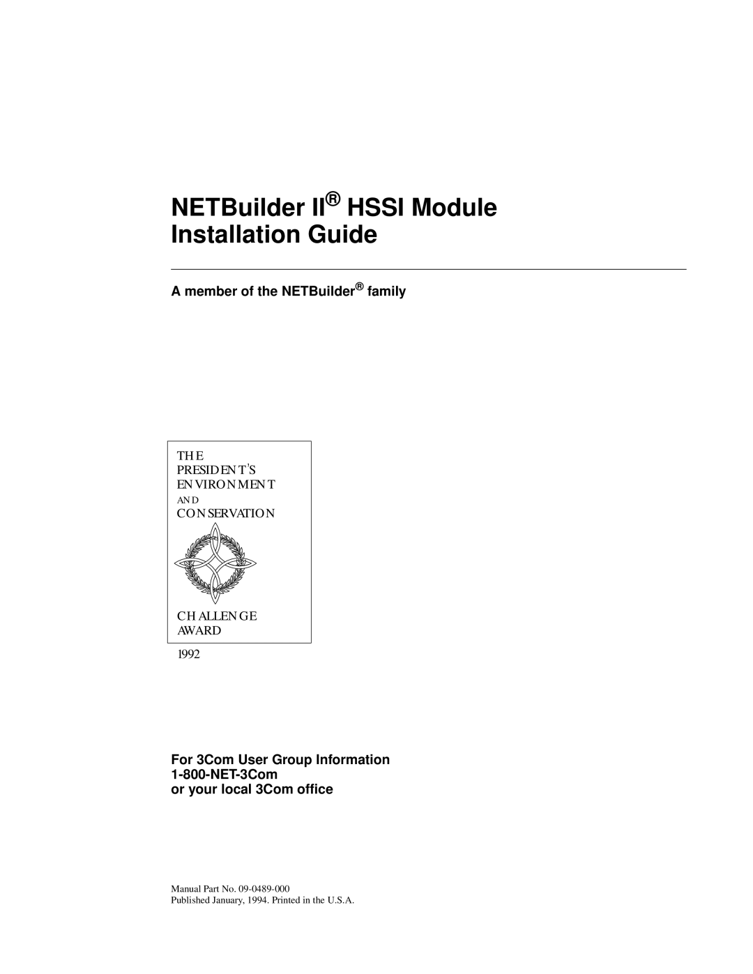 3Com manual NETBuilder II Hssi Module Installation Guide, Member of the NETBuilder family 