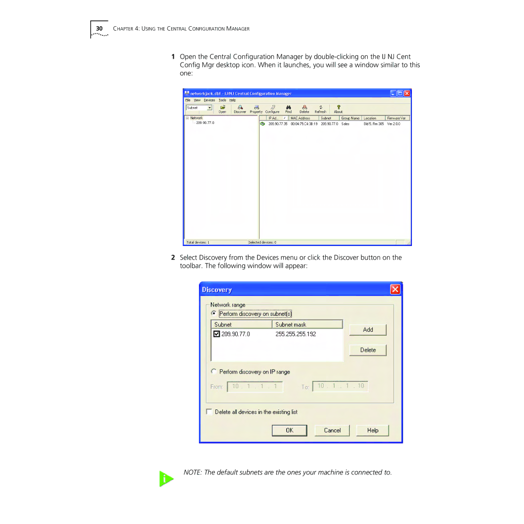 3Com NJ220 manual Using the Central Configuration Manager 