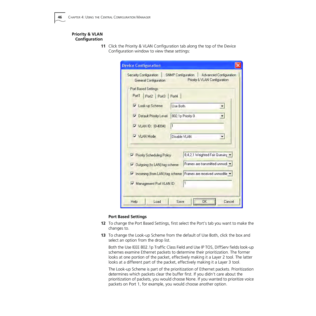 3Com NJ220 manual Priority & Vlan Configuration, Port Based Settings 