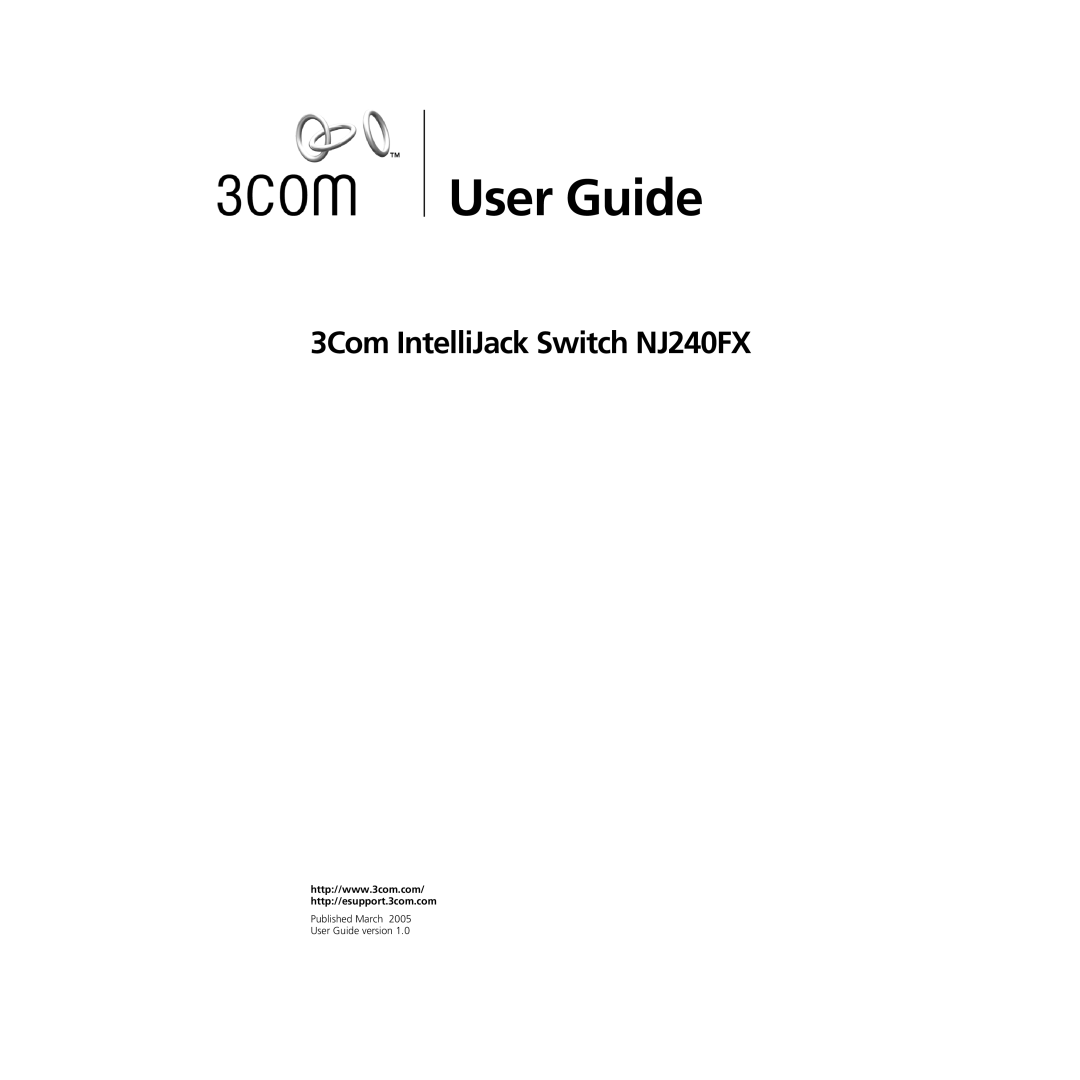 3Com NJ240FX manual User Guide 