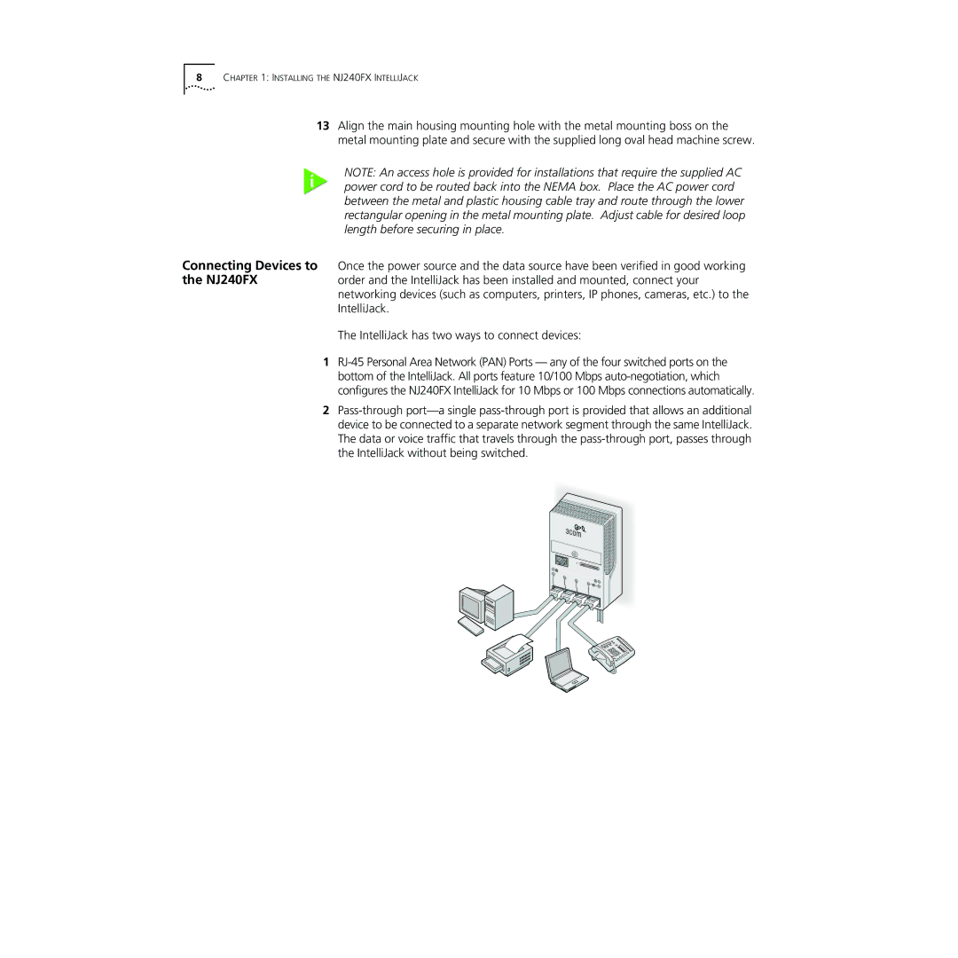 3Com manual Installing the NJ240FX Intellijack 