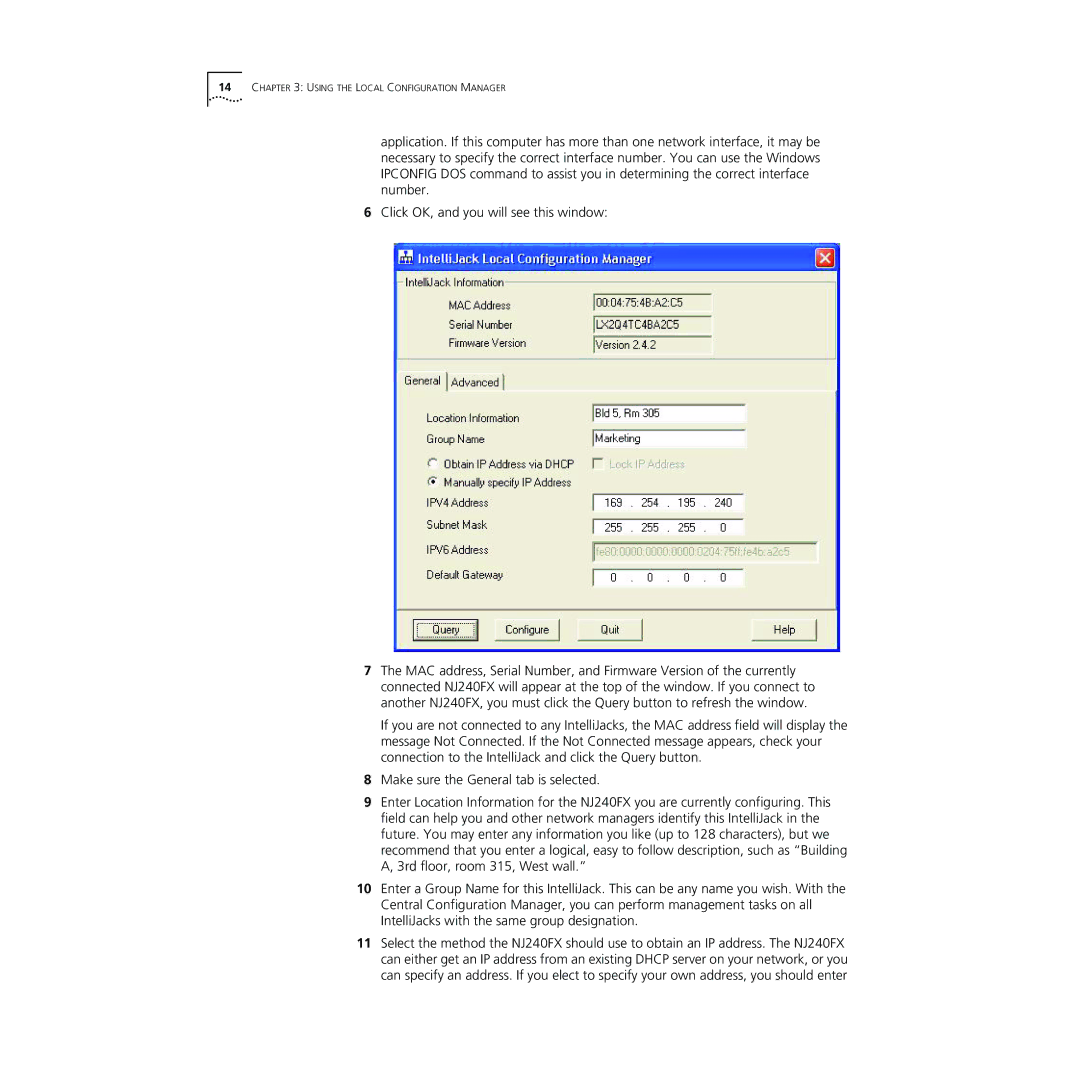 3Com NJ240FX manual Using the Local Configuration Manager 