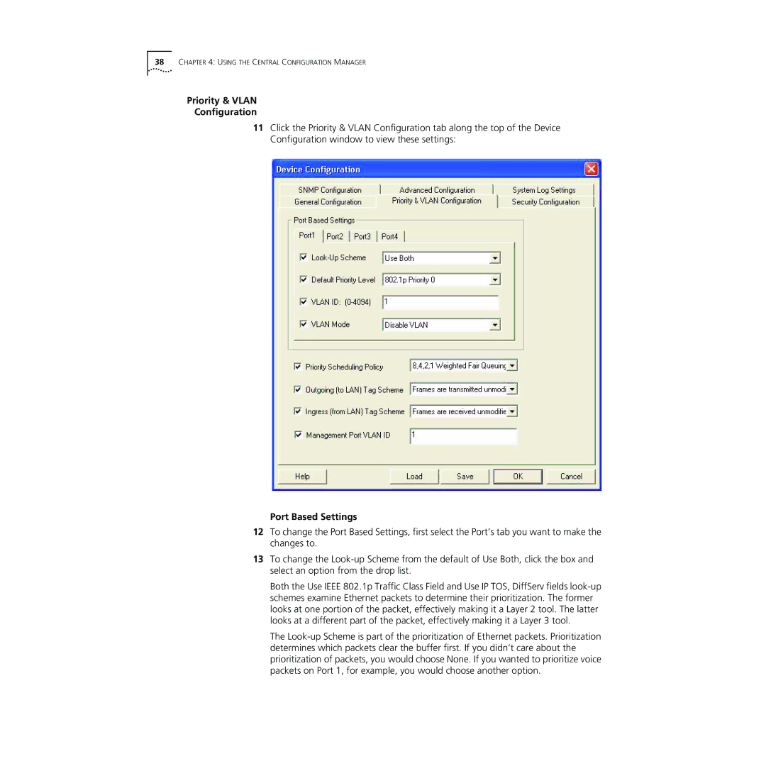 3Com NJ240FX manual Priority & Vlan Configuration, Port Based Settings 