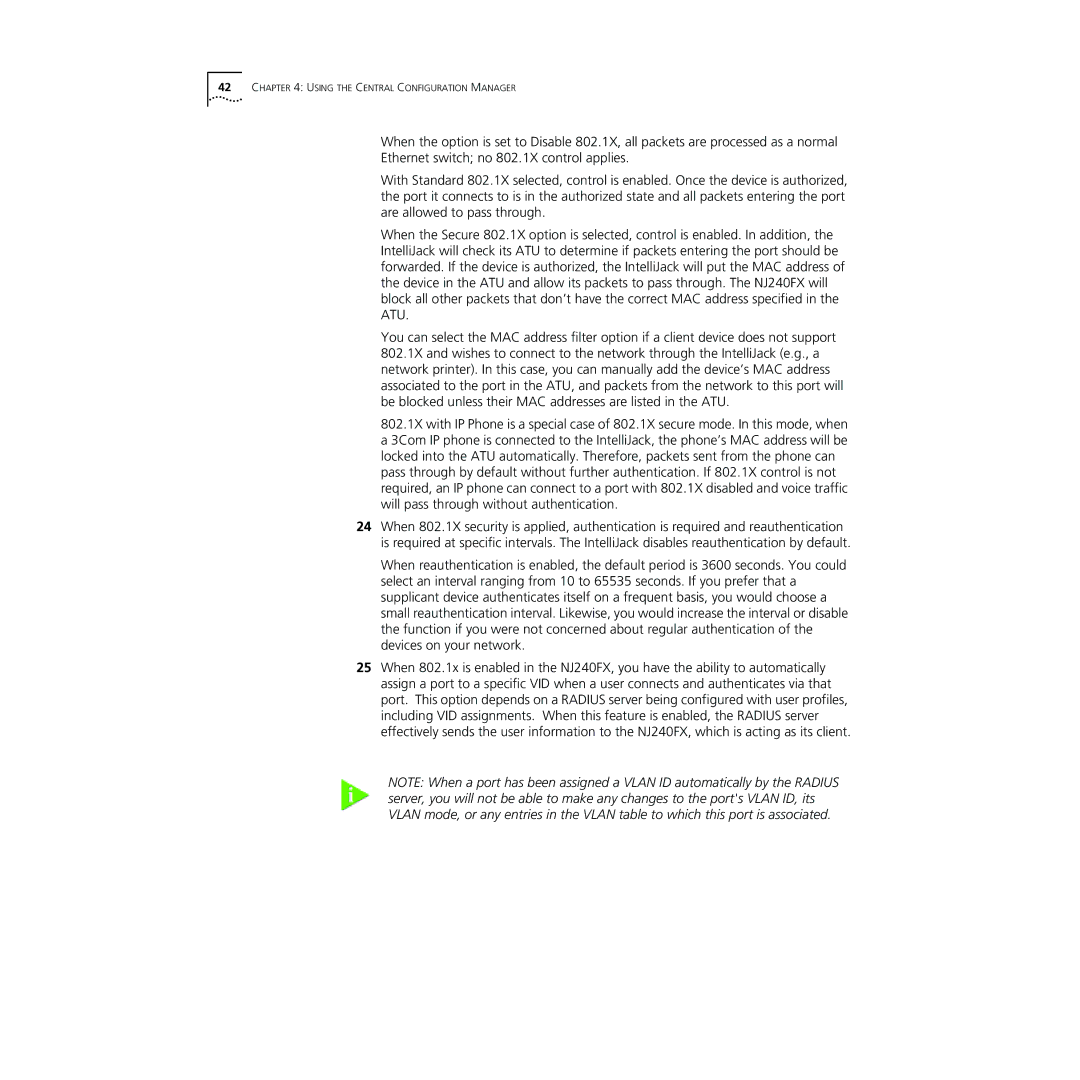 3Com NJ240FX manual Using the Central Configuration Manager 