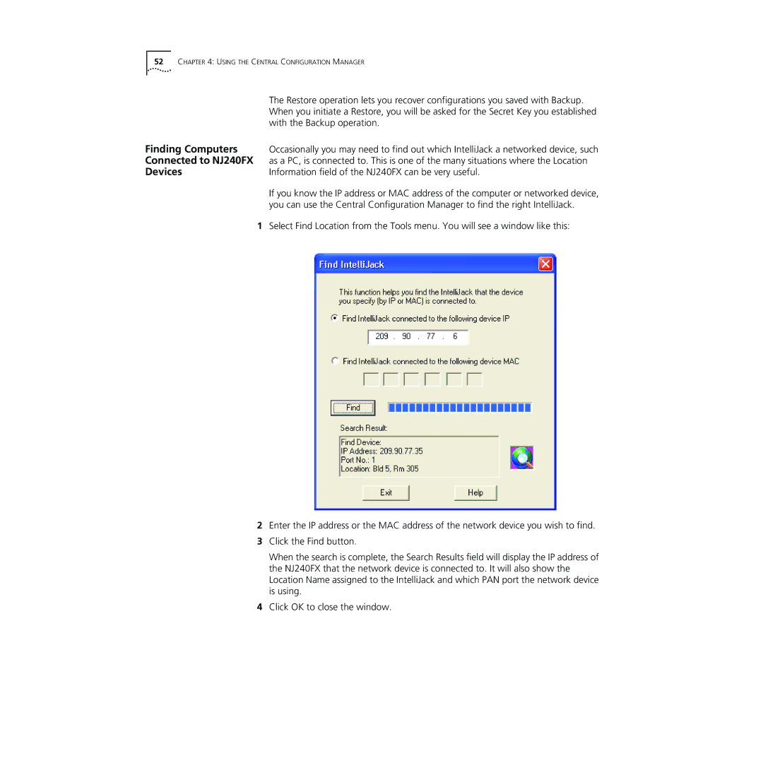 3Com manual Finding Computers, Connected to NJ240FX, Devices 