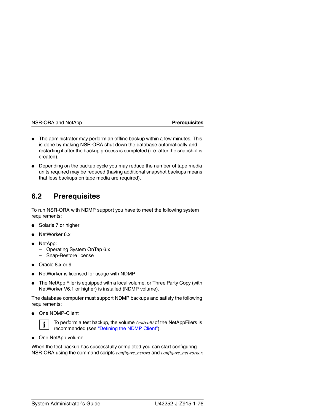 3Com NSR-ORA V3.2 manual Prerequisites, NSR-ORA and NetApp 