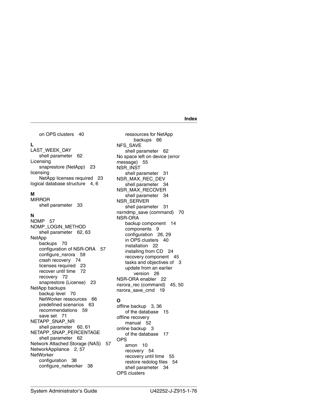 3Com NSR-ORA V3.2 On OPS clusters, Predefined scenarios Recommendations Save set, Shell parameter Nsrndmpsave command 