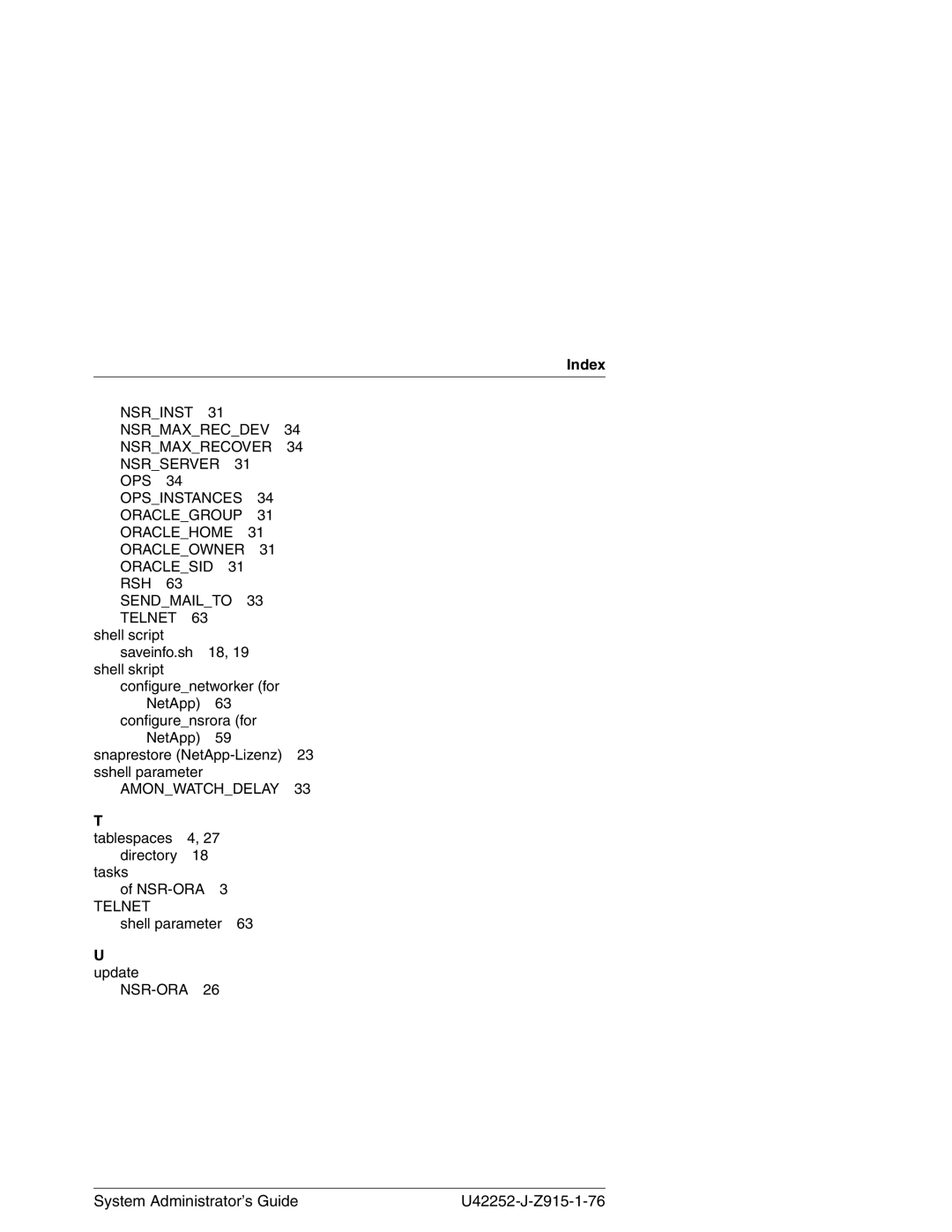 3Com NSR-ORA V3.2 manual Ops, Update 