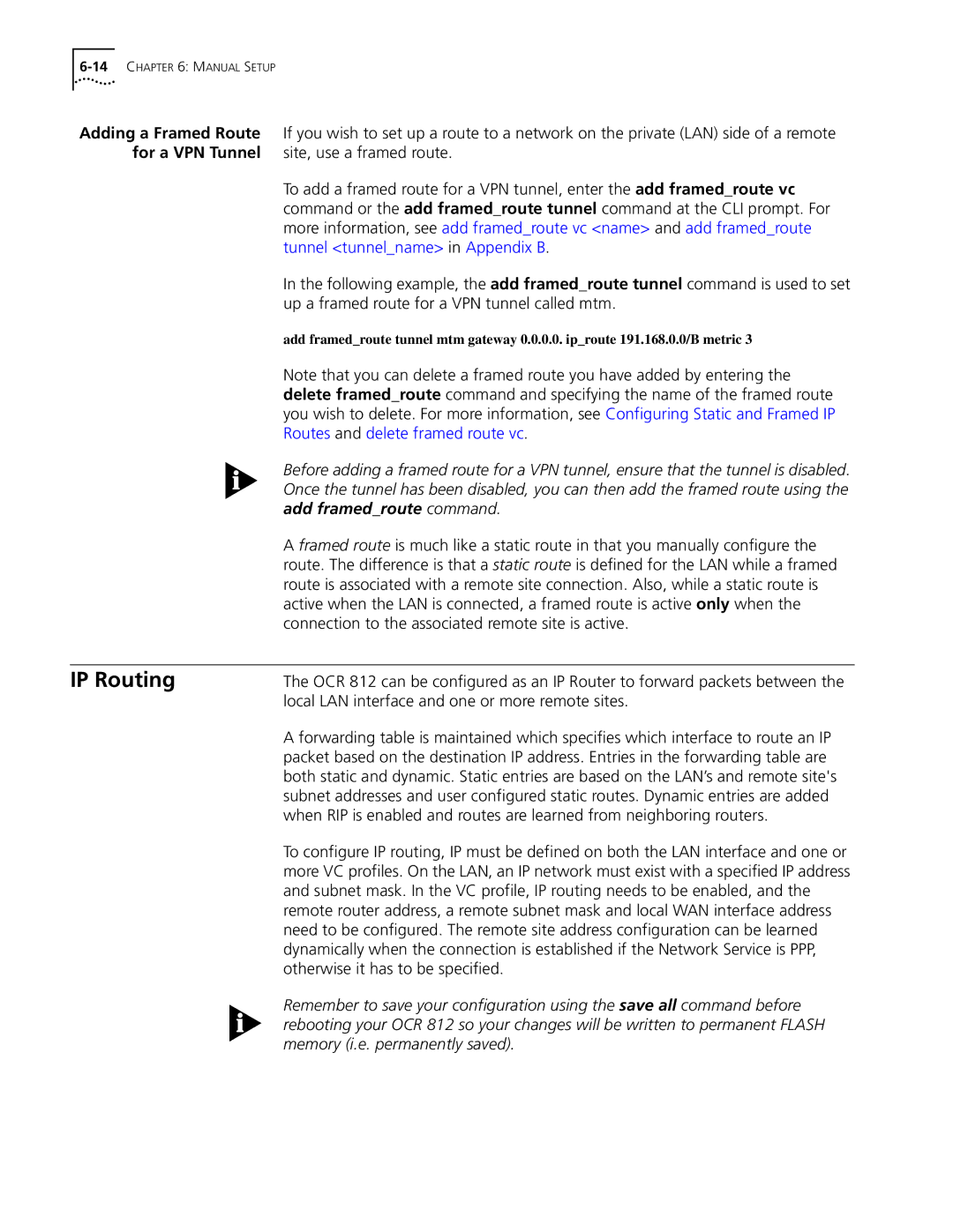 3Com OfficeConnect Remote 812 manual IP Routing 