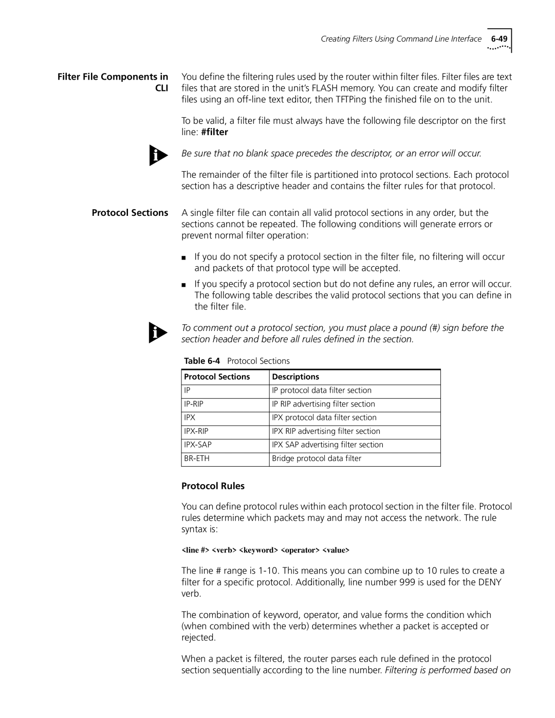 3Com OfficeConnect Remote 812 manual Protocol Rules, Br-Eth 