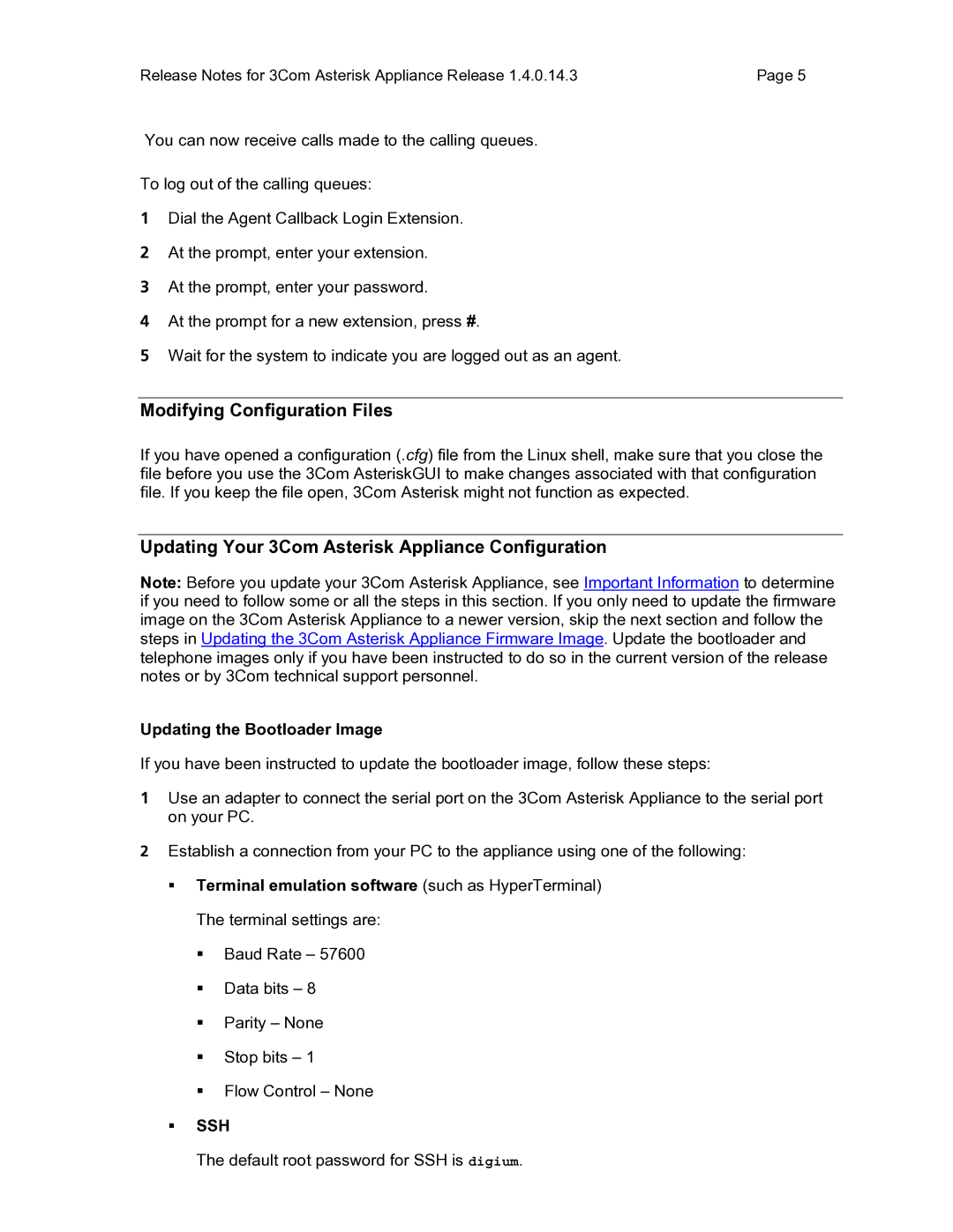 3Com Oven manual Modifying Configuration Files, Updating Your 3Com Asterisk Appliance Configuration 