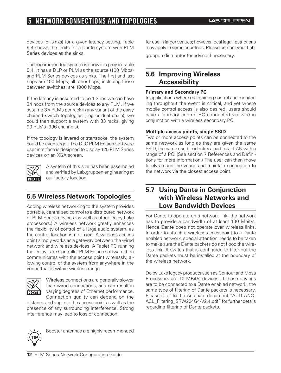 3Com PLM Series, NCG-PLM manual Improving Wireless Accessibility, Wireless Network Topologies, Primary and Secondary PC 