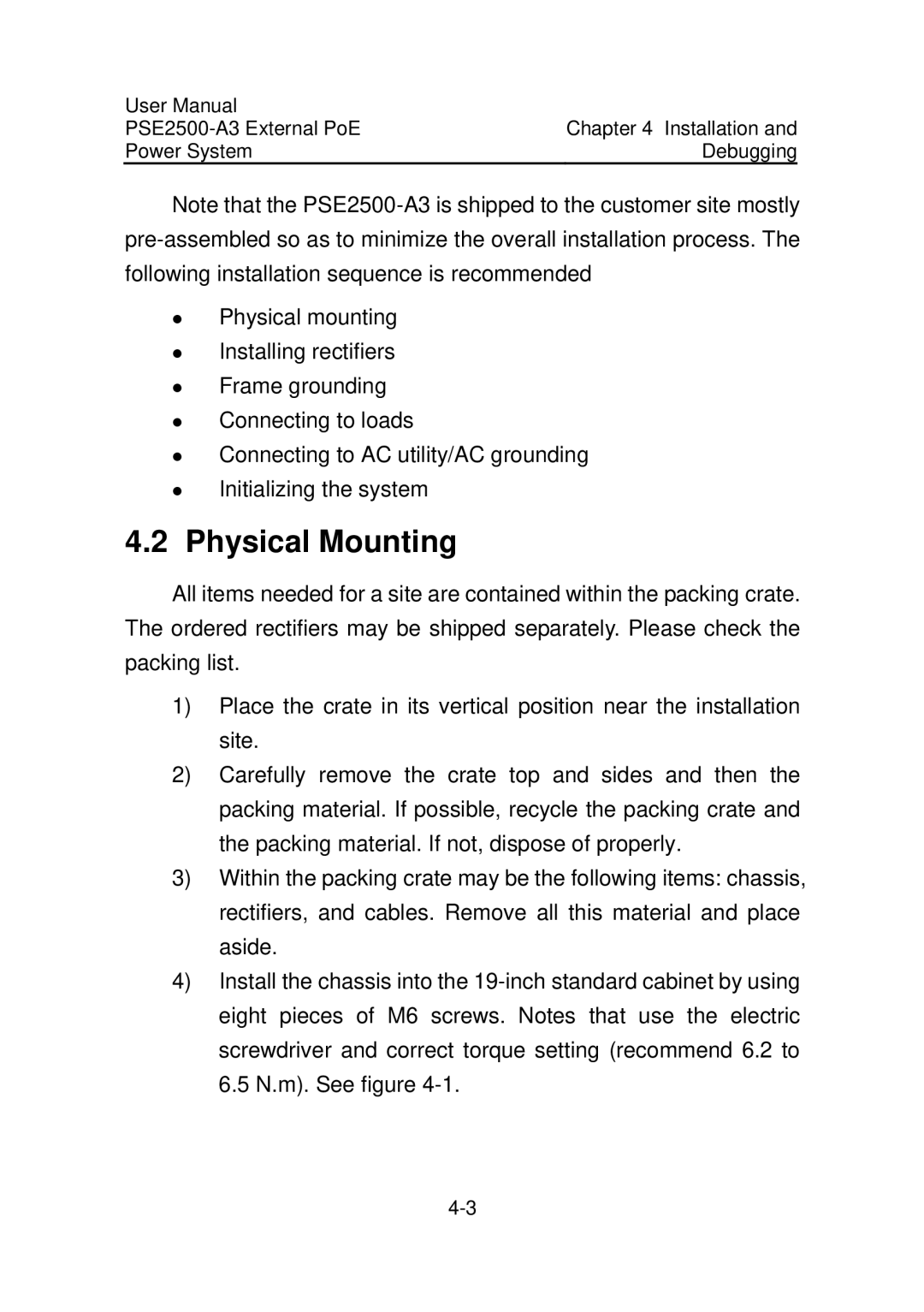 3Com PSE2500-A3 user manual Physical Mounting 