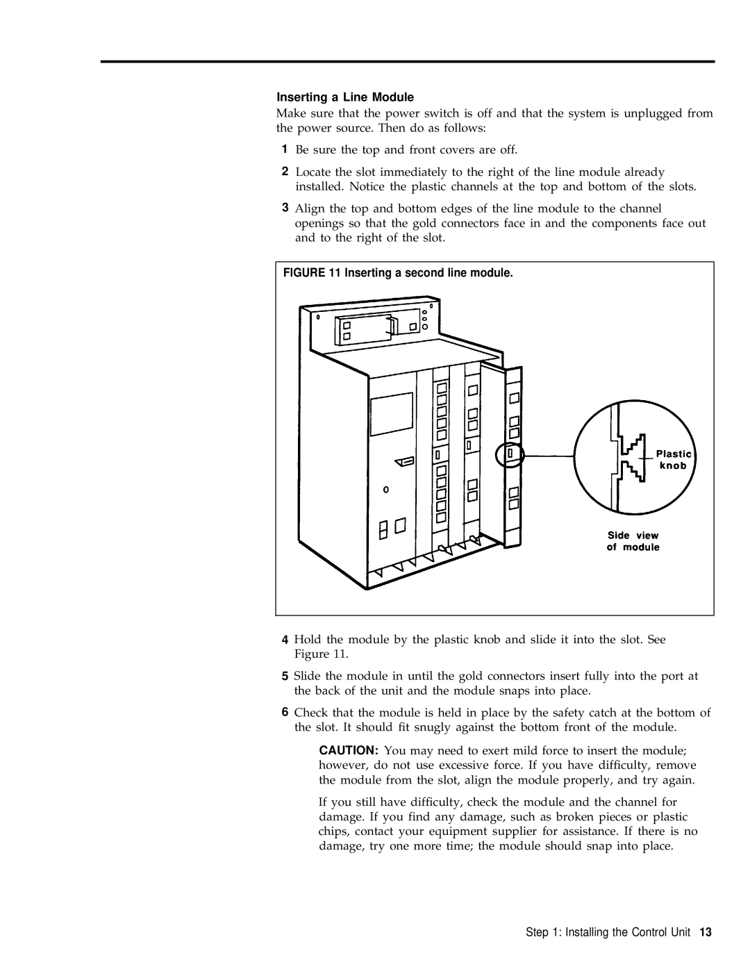 3Com RELEASE 2 installation manual Inserting a Line Module, Inserting a second line module 