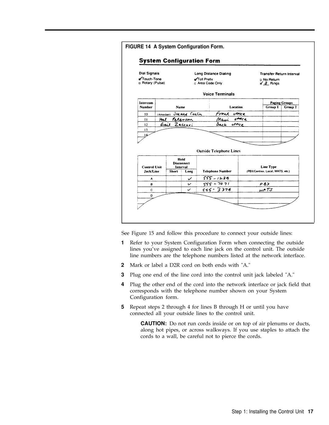 3Com RELEASE 2 installation manual System Configuration Form 