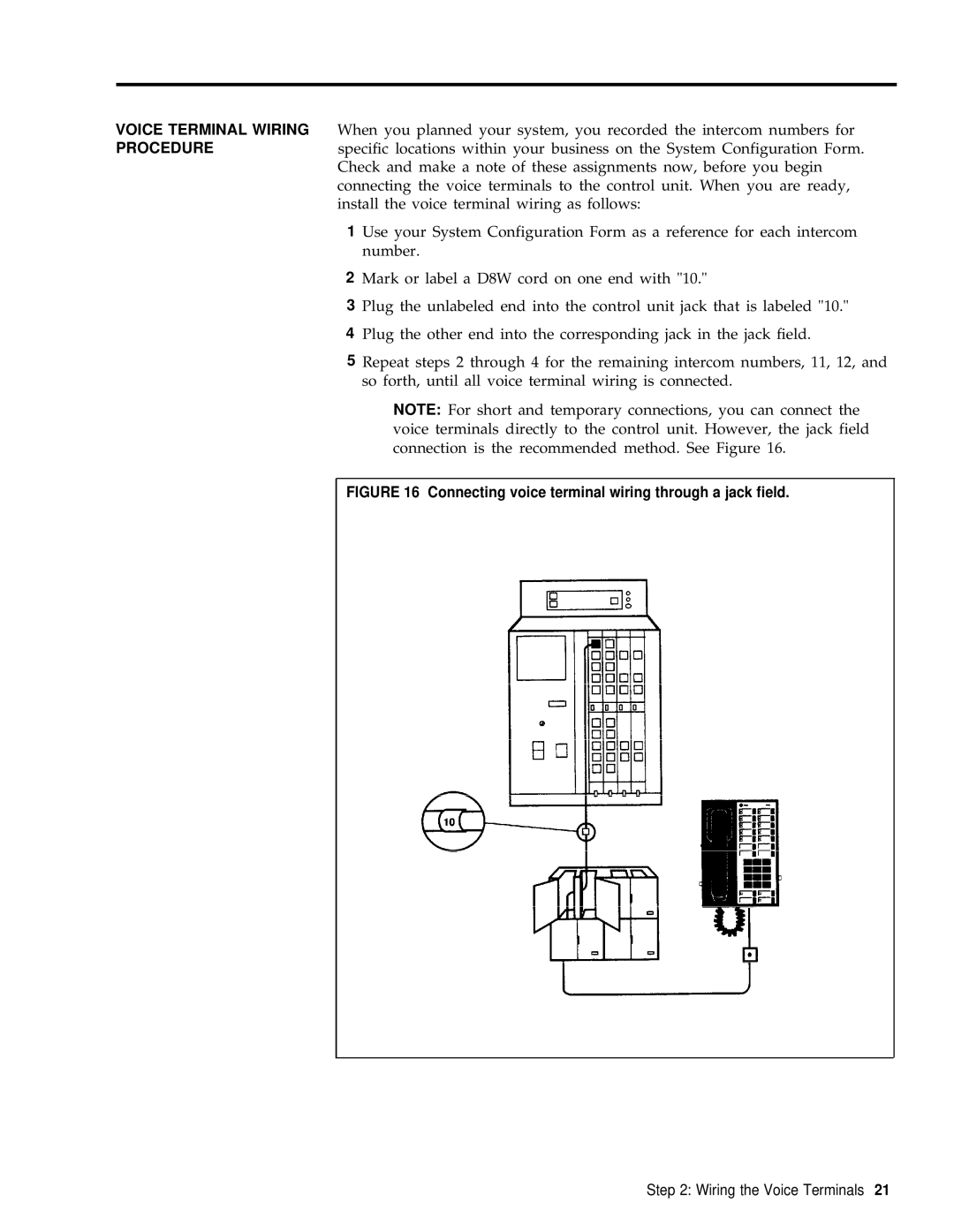 3Com RELEASE 2 installation manual Connecting voice terminal wiring through a jack field 