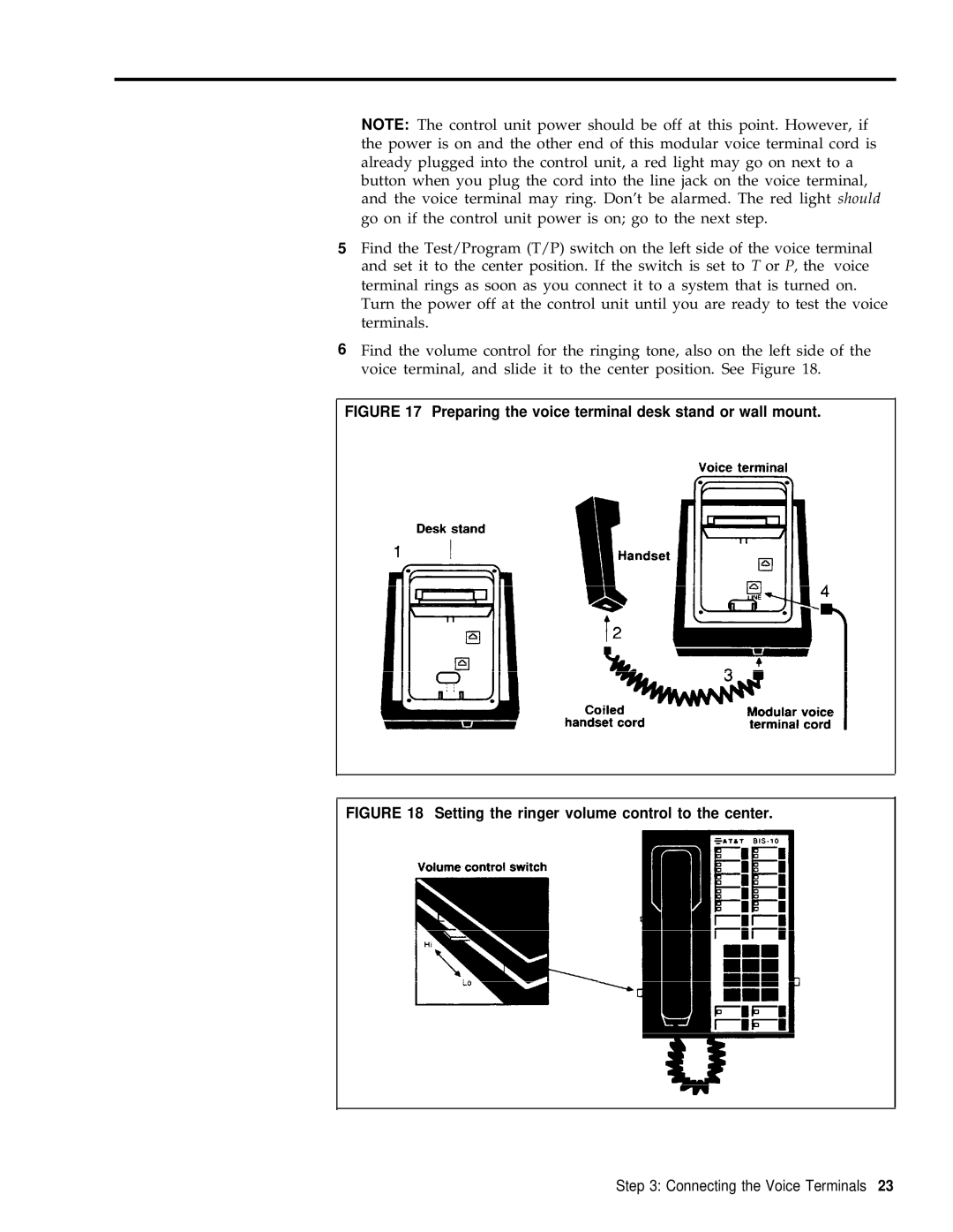 3Com RELEASE 2 installation manual Preparing the voice terminal desk stand or wall mount 